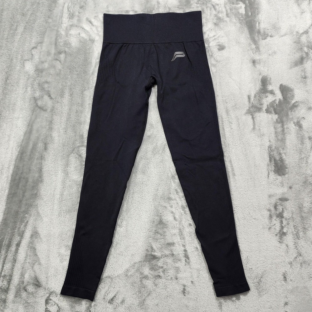 Pursue Fitness Leggings Womens S‎ Black High Rise Seamless Ankle Yoga Running